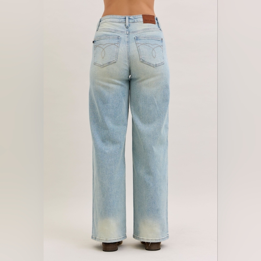 Judy Blue HR Light Wash Classic Straight Leg Jeans Column Western Various NEW - Picture 9 of 9